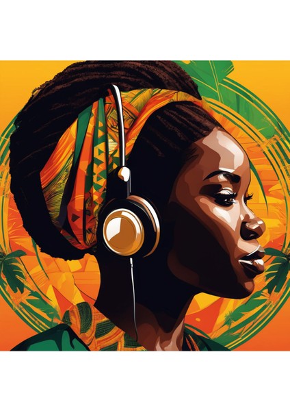 Renkli Baskılı Sayılarla Boyama Hobi Seti Çerçeveli 60 x 75 cm Afrika Güzeli 11