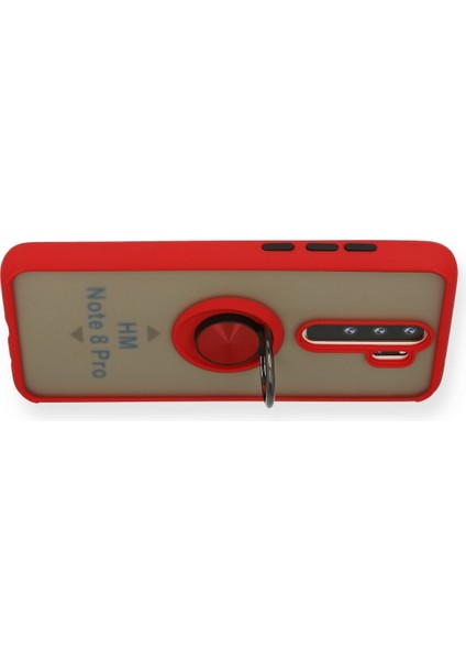 Xiaomi Redmi Note 8 Pro Kılıf Montreal Yüzüklü Silikon Kapak - Kırmızı 300099 modelleri