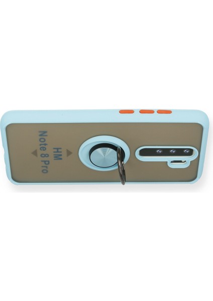 Xiaomi Redmi Note 8 Pro Kılıf Montreal Yüzüklü Silikon Kapak - Buz Mavi 300099 modelleri