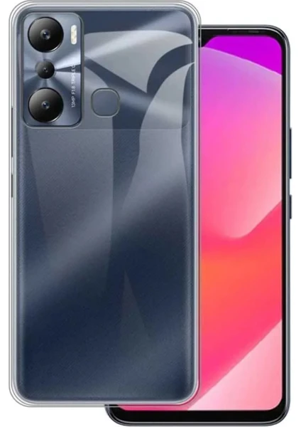 Caseart Infinix Hot 20I Kapak 1mm Süper Silikon Şeffaf Kılıf