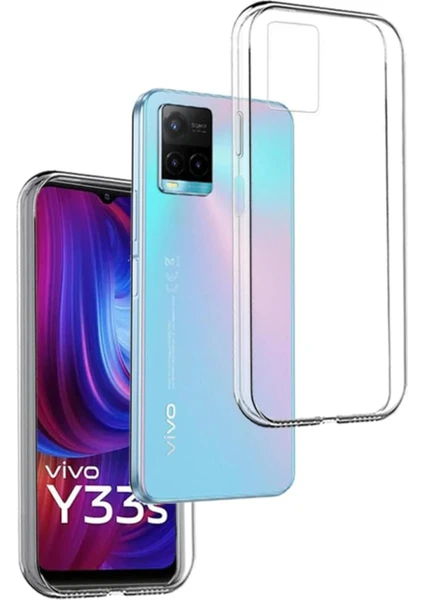 Caseart Vivo Y33S Kapak 1mm Süper Silikon Şeffaf Kılıf