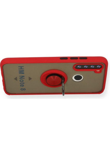 Xiaomi Redmi Note 8 Kılıf Montreal Yüzüklü Silikon Kapak - Kırmızı 300099 modelleri