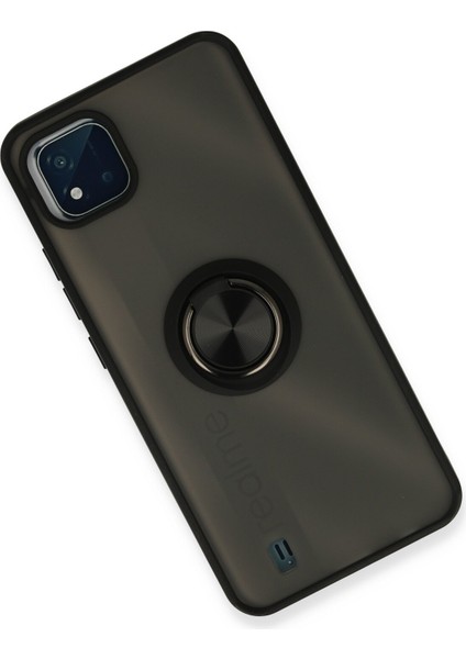 Realme C11 2021 Kılıf Montreal Yüzüklü Silikon Kapak - Siyah 300099 fiyatları