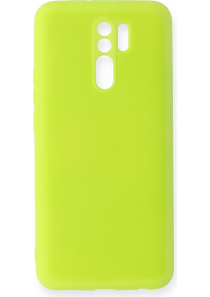 Xiaomi Redmi 9 Kılıf Nano Içi Kadife Silikon - Sarı 300099
