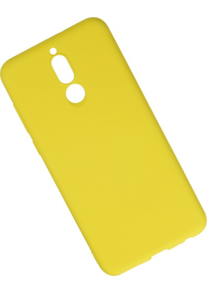 Huawei Mate 10 Lite Kılıf Nano Içi Kadife Silikon - Sarı 300099
