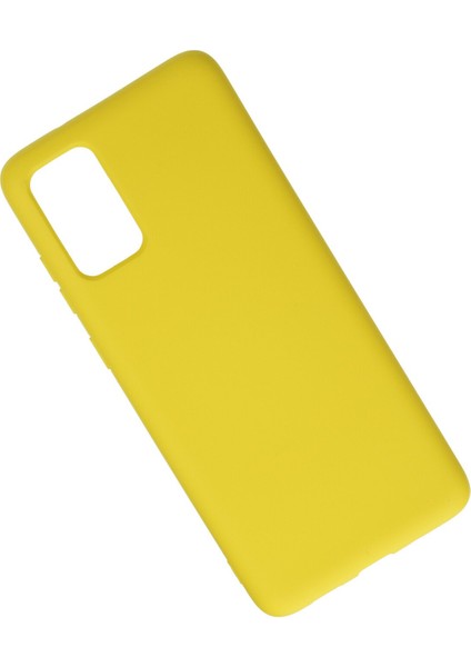 Samsung Galaxy S20 Plus Kılıf Nano Içi Kadife Silikon - Sarı 300099
