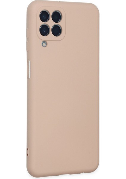 Samsung Galaxy M33 Kılıf Nano Içi Kadife Silikon - Pudra 300099
