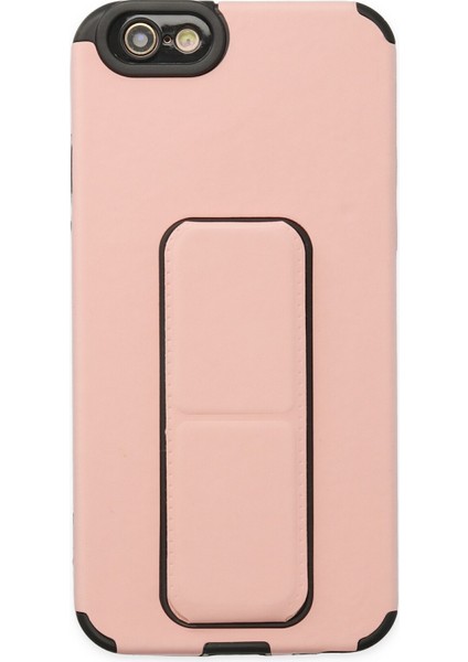 Iphone 6 Kılıf Mega Standlı Silikon - Pudra 300099