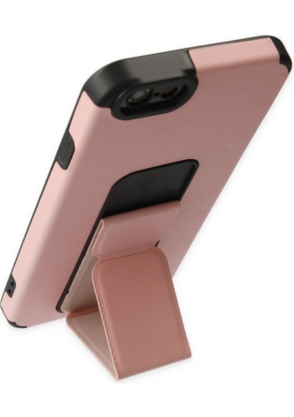 Iphone 6 Kılıf Mega Standlı Silikon - Pudra 300099