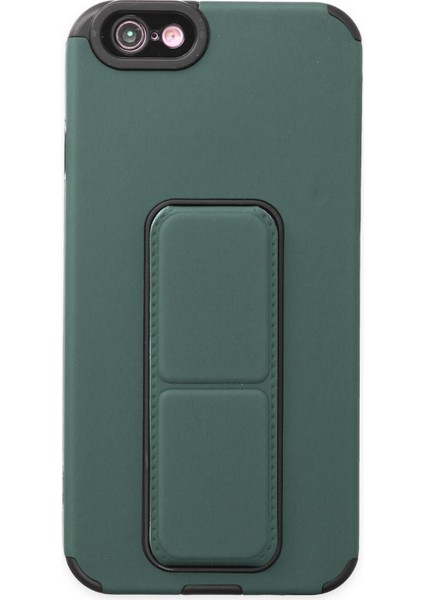 Iphone 6 Kılıf Mega Standlı Silikon - Yeşil 300099