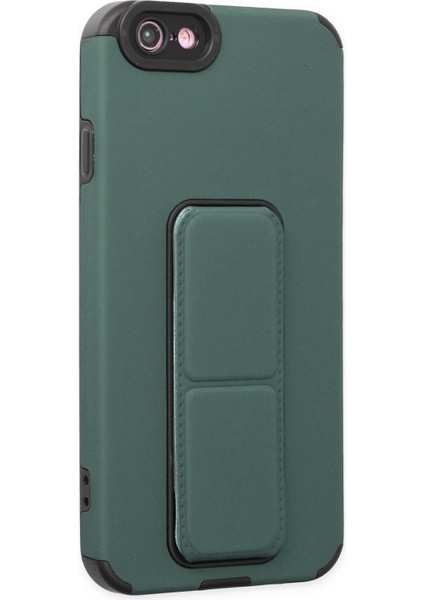 Iphone 6 Kılıf Mega Standlı Silikon - Yeşil 300099