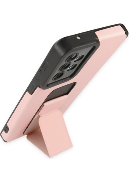 Samsung Galaxy A33 5g Kılıf Mega Standlı Silikon - Pudra 300099 modelleri