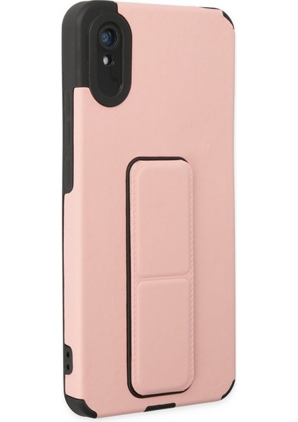Xiaomi Redmi 9A Kılıf Mega Standlı Silikon - Pudra 300099 fiyatları