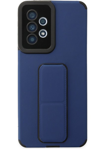 Samsung Galaxy A33 5g Kılıf Mega Standlı Silikon - Mavi 300099