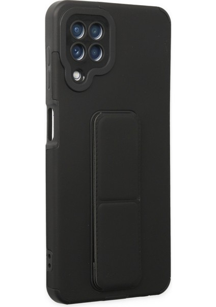 Samsung Galaxy M22 Kılıf Mega Standlı Silikon - Siyah 300099 fiyatları