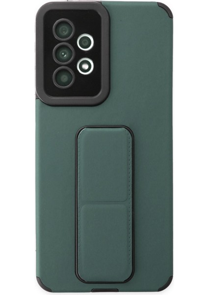 Samsung Galaxy A33 5g Kılıf Mega Standlı Silikon - Yeşil 300099