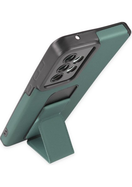 Samsung Galaxy A33 5g Kılıf Mega Standlı Silikon - Yeşil 300099 fırsatları