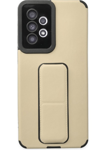 Samsung Galaxy A33 5g Kılıf Mega Standlı Silikon - Gold 300099