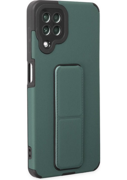 Samsung Galaxy M32 Kılıf Mega Standlı Silikon - Yeşil 300099 fiyatları