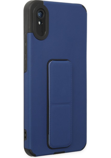 Xiaomi Redmi 9A Kılıf Mega Standlı Silikon - Mavi 300099 fiyatları