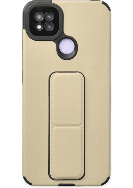 Xiaomi Redmi 9c Kılıf Mega Standlı Silikon - Gold 300099