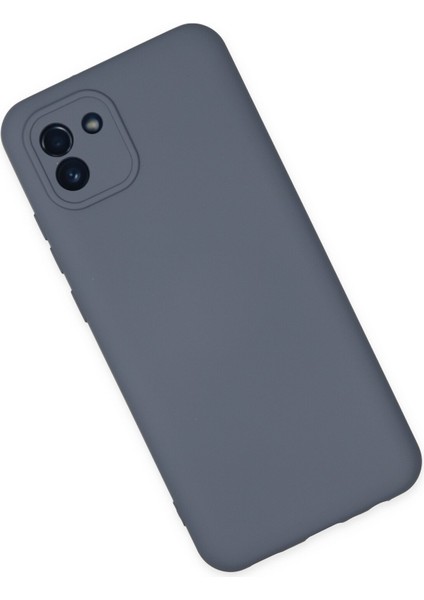 Samsung Galaxy A03 Kılıf Nano Içi Kadife Silikon - Gri 300099