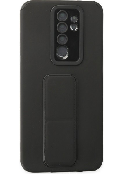 Xiaomi Redmi Note 8 Pro Kılıf Mega Standlı Silikon - Siyah 300099