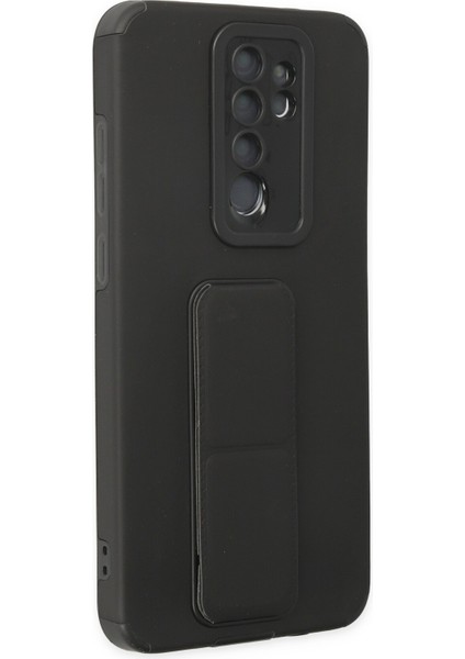 Xiaomi Redmi Note 8 Pro Kılıf Mega Standlı Silikon - Siyah 300099