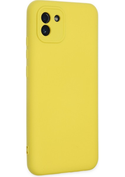 Samsung Galaxy A03 Kılıf Nano Içi Kadife Silikon - Sarı 300099 fiyatları