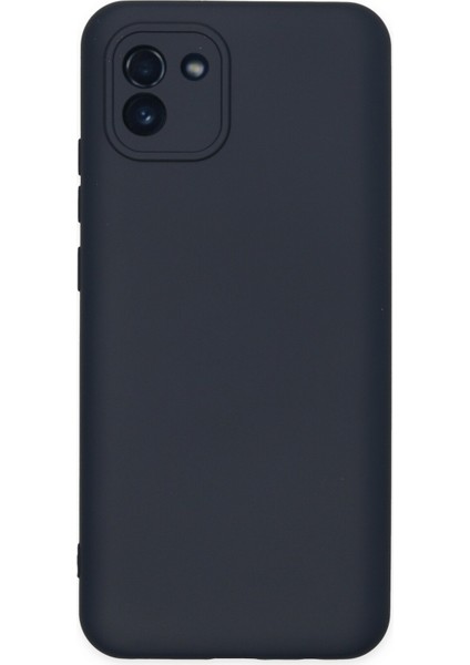 Samsung Galaxy A03 Kılıf Nano Içi Kadife Silikon - Lacivert 300099