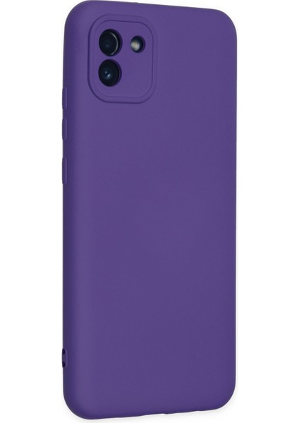Samsung Galaxy A03 Kılıf Nano Içi Kadife Silikon - Mor 300099 fiyatları