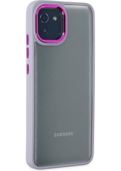 Samsung Galaxy A03 Kılıf Dora Kapak - Lila 300099