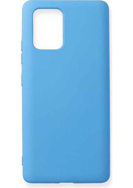 Samsung Galaxy A91 / S10 Lite Kılıf Nano Içi Kadife Silikon - Mavi 300099