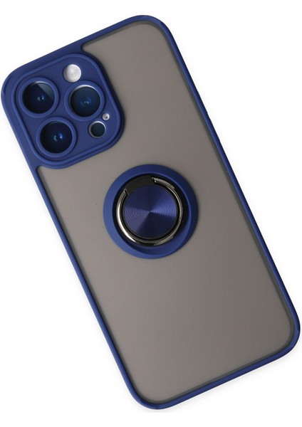 Iphone 14 Pro Max Kılıf Montreal Yüzüklü Silikon Kapak - Lacivert 300099 modelleri