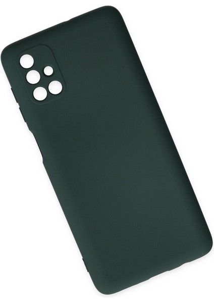 Samsung Galaxy M51 Kılıf Nano Içi Kadife Silikon - Koyu Yeşil 300099 fiyatları