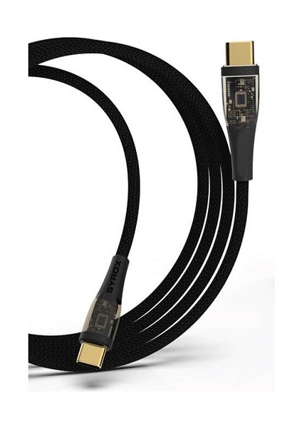 C139TT Transparan LED 60W Type-C To Type-C Ultra Hızlı Şarj & Data Kablosu