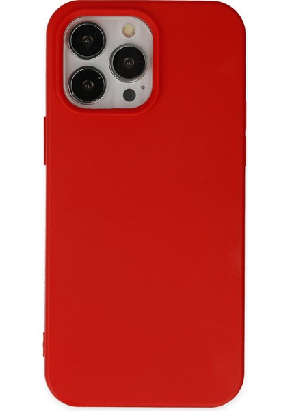 Iphone 14 Pro Kılıf Nano Içi Kadife Silikon - Kırmızı 300099