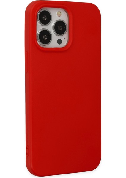 Iphone 14 Pro Kılıf Nano Içi Kadife Silikon - Kırmızı 300099
