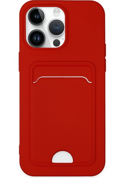 Iphone 14 Pro Max Kılıf Kelvin Kartvizitli Silikon - Kırmızı 300099