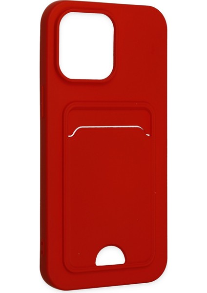 Iphone 14 Pro Max Kılıf Kelvin Kartvizitli Silikon - Kırmızı 300099