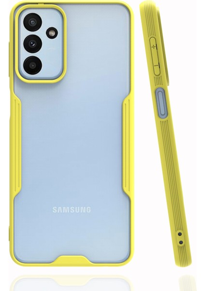 Samsung Galaxy A04S Kılıf Platin Silikon - Sarı 300099