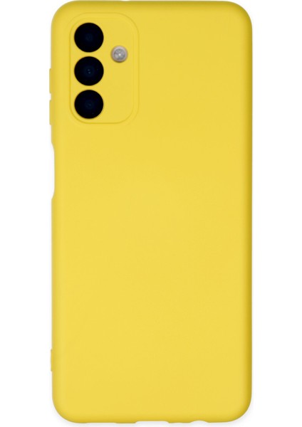 Samsung Galaxy A04S Kılıf Nano Içi Kadife Silikon - Sarı 300099