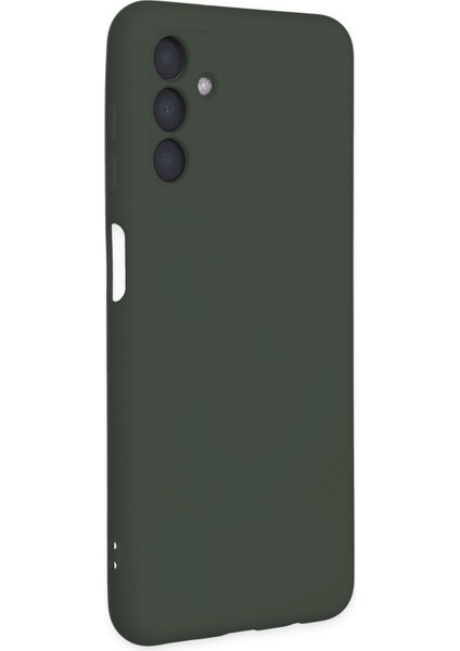 Samsung Galaxy A04S Kılıf Nano Içi Kadife Silikon - Koyu Yeşil 300099