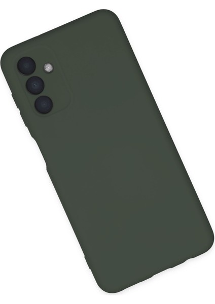 Samsung Galaxy A04S Kılıf Nano Içi Kadife Silikon - Koyu Yeşil 300099