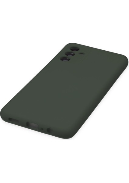 Samsung Galaxy A04S Kılıf Nano Içi Kadife Silikon - Koyu Yeşil 300099