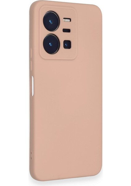 Vivo Y22S Kılıf Nano Içi Kadife Silikon - Pudra 300099