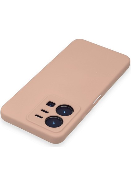 Vivo Y22S Kılıf Nano Içi Kadife Silikon - Pudra 300099