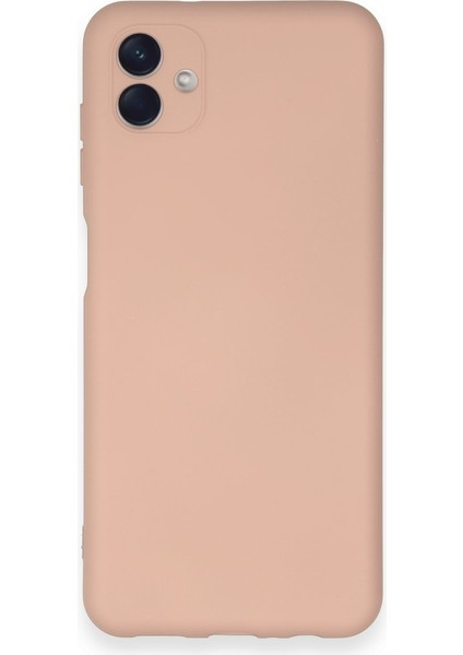 Samsung Galaxy A04 Kılıf Nano Içi Kadife Silikon - Pudra 300099