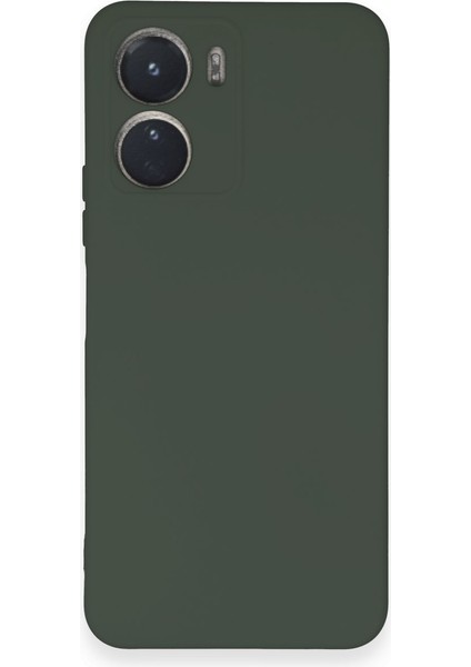 Vivo Y16 Kılıf Nano Içi Kadife Silikon - Koyu Yeşil 300099
