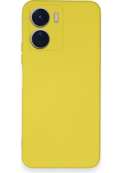 Vivo Y16 Kılıf Nano Içi Kadife Silikon - Sarı 300099